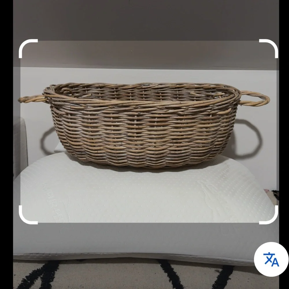 Vintage Hand Woven Rare Oval Basket